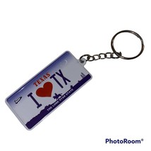 I Heart Texas Enamel Keychain Embossed Charm Single Sided Souvenir Colle... - £6.22 GBP