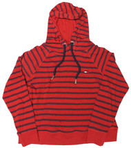 Tommy Hilfiger Sport Womens Pullover Hoodie Red Striped NWT - $29.99