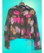 Javier Simorra Size 12 Barcelona Woman&#39;s Crop Jacket Colorful Embroidered  - $80.96 CAD