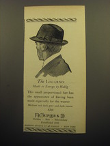 1957 F.R. Tripler &amp; Co. Locarno Hat Ad - The Locarno made in Europe by Habig - £14.56 GBP