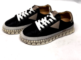 MIZ MOOZ LEATHER  CASUAL PLATFORM LACE UP SNEAKERS BLACK/TAN  37EU / 7US... - $103.95