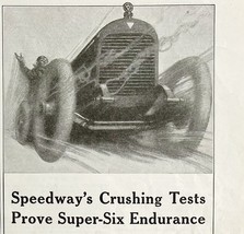 Hudson Motor Co Speedway Super Six Tests 1917 Advertisement Automobilia ... - $24.99