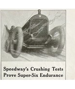 Hudson Motor Co Speedway Super Six Tests 1917 Advertisement Automobilia ... - $471.58 MXN