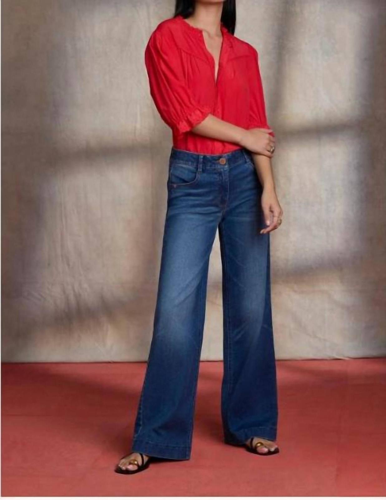 Wit &amp; Wisdom Sam High Rise Wide Leg Jeans Blue - $65.00
