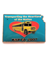 KSPTA 2007 Kansas Yellow Bus Heart Transporting the Heartland Nation Pin... - €12,79 EUR