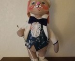 Vintage 1992 Annalee Doll 21” Easter Spring Parade Mr. Bunny Rabbit Hat ... - $37.62