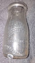 Stephenson County COOP Freeport, ILLINOIS Embossed Half Pint Milk Bottle - £29.41 GBP
