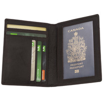 Genuine Leather Slim Top Grain Black RFID Blocking Passport Holder Trave... - £35.97 GBP