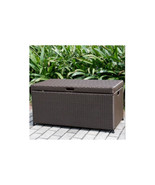 Wicker Lane Outdoor Espresso Wicker Patio Furniture Storage Deck Box - $212.38