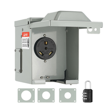 VEVOR 30 Amp RV Power Outlet Box, Enclosed Lockable Outdoor RV Receptacl... - $29.99