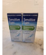 Lot of 2 Bausch Lomb Sensitive Eyes Rewetting Drops 1oz Contact Lenses E... - $60.91 CAD