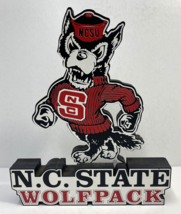 N.C. State Wolfpack Ncsu Licensed Shelia&#39;s Ncaa Football Wood PLAQUE/SIGN - £19.29 GBP