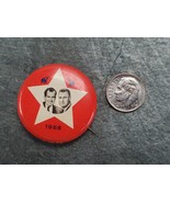 Nixon Agnew Star 1968 Pinback Button Pin Red White Photo Political Campaign - £11.97 GBP