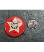Nixon Agnew Star 1968 Pinback Button Pin Red White Photo Political Campaign - $15.22