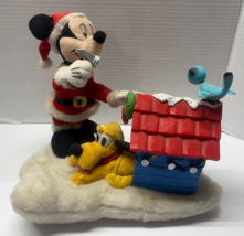 Disney Mickey with Pluto at Doghouse Dancing Light Up and Singing Christ... - $69.30