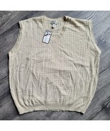 New Vintage 2XL Big Paulo Avanti Sweater Vest Cream Acrylic V Neck Light... - $20.29 CAD