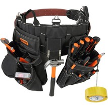 VEVOR Tool Belt, 32 Pockets, Adjusts from 32 Inches to 54 Inches, Nylon Heavy Du - $77.89