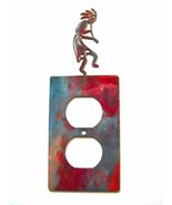 Kokopelli w/ Flute Double Outlet Cover Plate Steel Images USA 021915L - £19.77 GBP