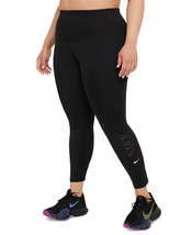 Nike Women&#39;s One Dri-FIT Graphic 7/8 Tights (Plus Size) 3X Black NEW W TAG - £38.49 GBP