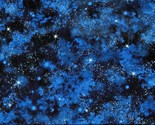 Cotton Sky Galaxy Cosmos Clouds Stars Blue Fabric Print by Yard D776.98 - £11.13 GBP