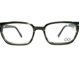 OGI Petite Eyeglasses Frames OK320/1820 Green Clear Horn Cat Eye 48-17-135 - $98.99