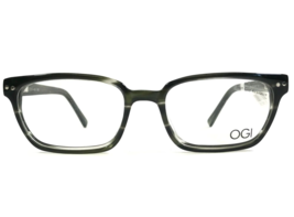 OGI Petite Eyeglasses Frames OK320/1820 Green Clear Horn Cat Eye 48-17-135 - £77.86 GBP