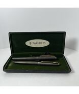 Vintage Parker 75 Fountain Pen And Mechanical Pencil Sterling Silver 14k... - $4,971.66 MXN