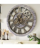 AMERICA LINE WALL CLOCK ROUND 24 INCH SILVER GREY - $235.84 CAD