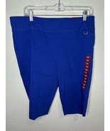 Rafaella Solid Blue Bermuda Comfort Women’s Shorts Size 14 - $24.74