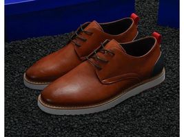 Mens Tayno Dressy oxford Sneaker Soft Leather Comfortable Cushion Breezy Cognac image 10
