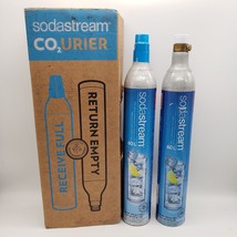 Lot of 2 Sodastream 60L CO2 Cylinders NEW Open Box EXP 10/25 10/30 - £34.42 GBP