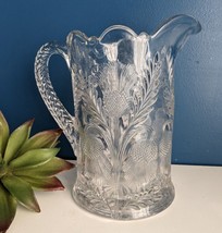 Cambridge Clear Inverted Thistle Pitcher &quot;NEAR CUT&quot;, 7&quot; Tall - $54.95