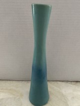 Van Briggle Vintage Colorado Springs Blue Green Ombre Tall Bud Vase Candlestick - £57.55 GBP