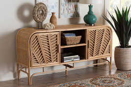 Marlette Bohemian Natural Rattan 2-Door Storage Cabinet - $13,246.96 MXN