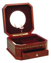 Wooden Musical Ballerina Jewelry Box, Plays &quot;A Little Night Music&quot; - £70.97 GBP