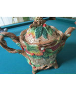 Fitz &amp; Floyd Christmas Thanksgiving Teapot Basket Cookie Dish Bear  - $150.44 CAD