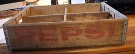 Vintage 1967? Pepsi divide by 4 wood soda crate - £48.32 GBP