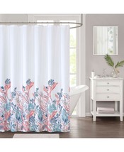 JLA Home Bay Faux Linen Bedding Shower Curtain Size 72 X 72 Inch Color White - £43.38 GBP