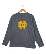 Notre Dame Fighting Irish Sweater Mens Medium Gray Football Pullover Col... - $34.64