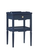 Foley Midnight Blue 1-Drawer Nightstand, Gold Pull, Solid Wood &amp; MDF - $263.70 CAD