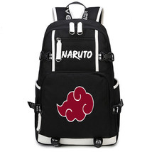Naruto Theme Fighting Anime Series Backpack Schoolbag Daypack Bookbag Red Cloud - £33.02 GBP