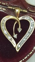 Estate 10k Yellow Gold  Antique  .65cttw Diamond  Pendant ,1950s - $828.53 CAD