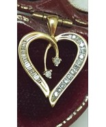 Estate 10k Yellow Gold  Antique  .65cttw Diamond  Pendant ,1950s - $828.53 CAD