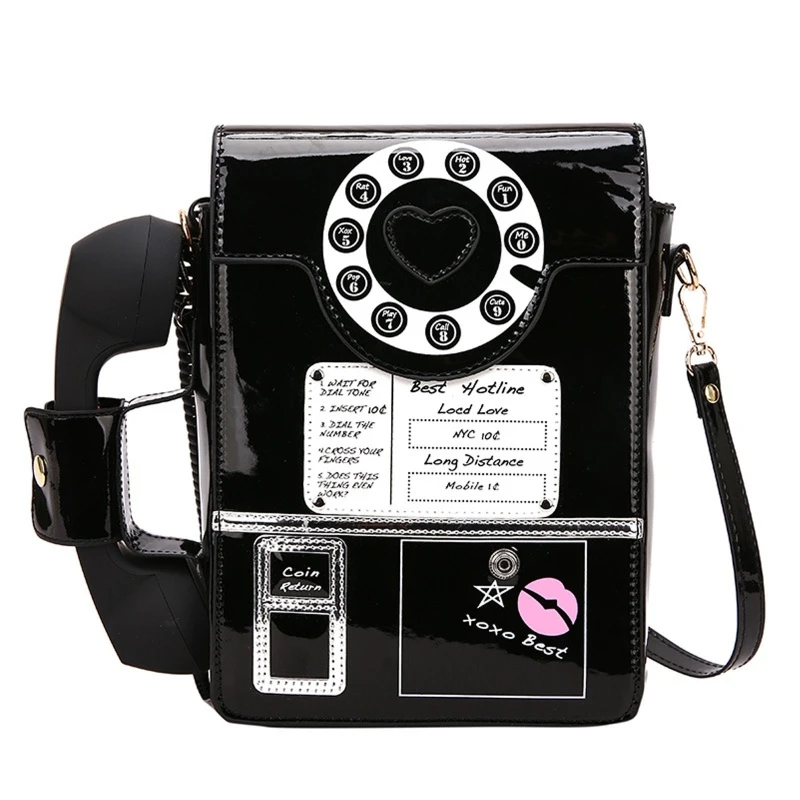 Women Telephone Shaped Handbag and Purses Retro Phone Top-Handle Shoulde... - £54.18 GBP