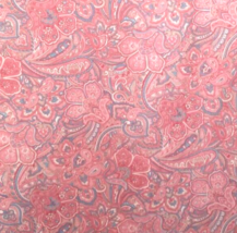 23 x 36 inch Fabric Mauve Blue Paisley Cranston Print Works Crafts Quilt Sewing - £5.09 GBP
