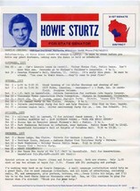Howie Sturtz for State Senator Flyer Neillisville Wisconsin 1978 - £17.01 GBP