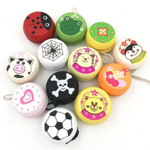 5cm Wooden Yoyo Ball Cute Animal Prints Children Leisurely Toys Ladybug Toys Kid - £7.97 GBP