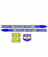 AMERICAN FLYER SILVER BULLET 354 ENGINE SET ADHESIVE STICKERS S Gauge Tr... - £7.50 GBP