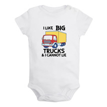 I Like Big Trucks and I cannot Lie Funny Rompers Newborn Baby Bodysuits Jumpsuit - £8.31 GBP