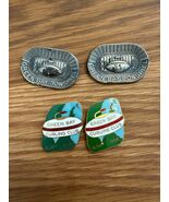 Vintage Green Bay Curling Club Pins Lot (4) Bonspiel &amp; 1634–1958 Anniver... - $26.99
